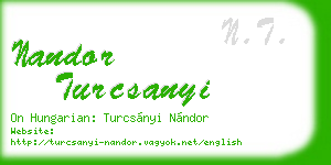 nandor turcsanyi business card