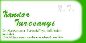 nandor turcsanyi business card